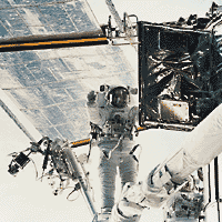 image: Alumnus in space -- John M. Grunsfeld, SM'84, PhD'88