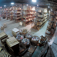 PHOTO:  Chicago's warehouse and distribution center (left) handles shipping and storage for 17 presses.