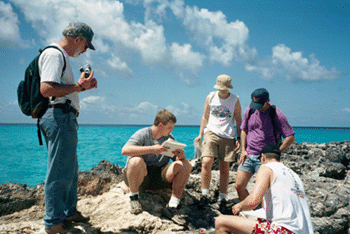 PHOTO:  Geologists in paradise