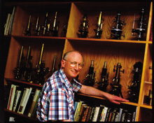 PHOTO:  Stuart Rice has made a name for himself for his forward-thinking work on the theory of liquids, molecular spectroscopy, and X-ray studies of the surfaces, but his free time he spends tinkering with the scientific instruments of bygone days.