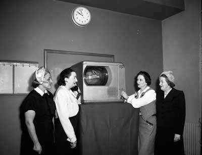 IMAGE:  Color camera unveiling at Goldblatt Memorial Hospital, January 9, 1952.
