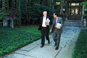 IMAGE:  Coetzee and Lear head to their class on Plato’s Phaedrus