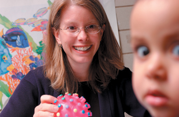 IMAGE:  Babies begin understanding intention in their first year, according to psychologist Amanda Woodward.