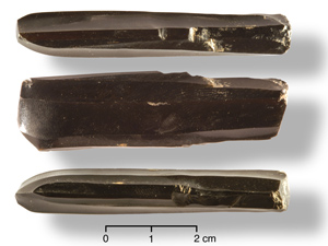photo: Obsidian cores were used to make blades.