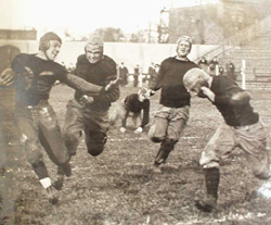 PHOTO:  Early Maroon gridiron scenes.