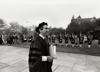 IMAGE:  Hail to the chief: Sonnenschein’s celebratory innauguration, October 1993.